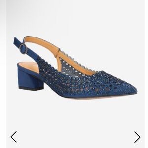 Brand New J. Renee Navy Slingback Heels